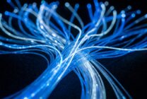Abstract fiber optic network representing data connections in artificial intelligence systems