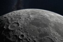 Mercury's cratered surface photographed from orbit showing geological features